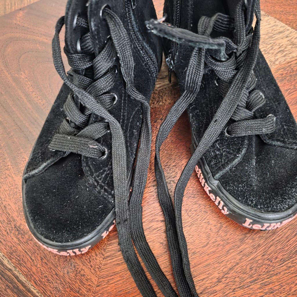 Girls' Lelli Kelly Black Pink Sequin High-Top Sneakers US 11 (Toddler Girl) - Picture 7 of 8